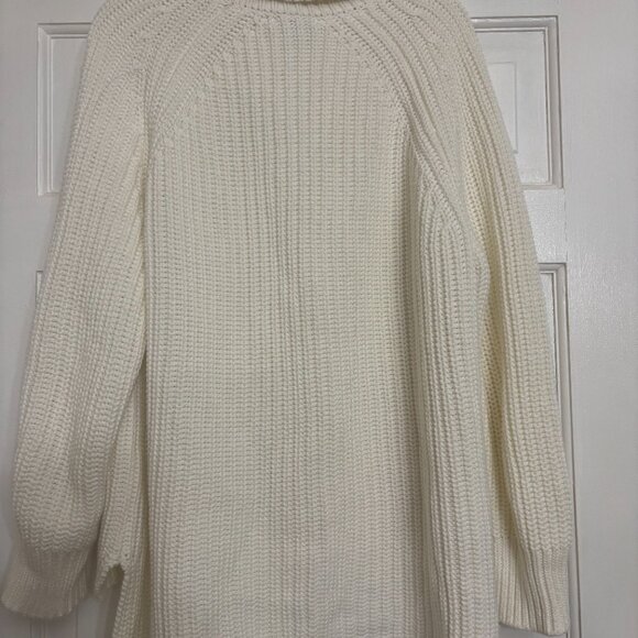 525 America Cream Shaker Cotton Knit Turtleneck Ivory Sweater Tuckernuck Medium - Picture 5 of 5